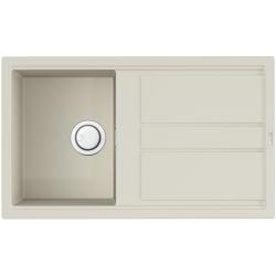 Мойка кухонная Omoikiri Kitagawa 86-WH, 86х51 см, врезная, из керамики (Artceramic), прямоугольная, цвет белый, без отверстия под смеситель, с крылом, оборачиваемая, слив-перелив, врезная в столещницу, для кухни