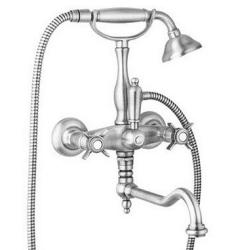 Смеситель для ванны/душа Cezares Lord, настенный, двухвентильный, поворотный, длина 285 мм, керамический, латунь, цвет хром