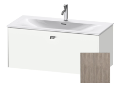 Тумба под раковину для консоли/столешницы Duravit Brioso 102х55х44,2 см, подвесная, ДСП, цвет: сосна серебристая/хром, 1 выдвижной ящик, прямоугольная