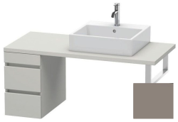 Тумба/шкафчик для консоли/столешницы Duravit DuraStyle под раковину 30х47,8х51,2 см, подвесная, ДСП, цвет: бетонно-серый/базальт, 2 выдвижных ящика, прямоугольная