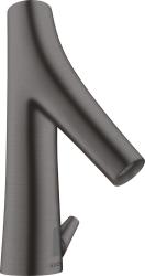 Смеситель для раковины AXOR Starck Organic, электронный, сенсорный, инфракрасный, фиксированный излив, длина 10,5 см, латунь, цвет шлифованный черный хром, питание от сети 230V, с регулировкой температуры