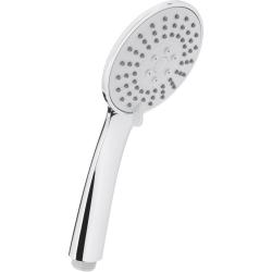 Лейка душевая KFA Armatura MOZA, ручная, округлая, с 3- режимами, хром/пластик, ручная лейка, для душа/ванной, ручной душ