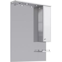 Зеркальный шкаф Aqwella Barcelona 80, 800х1080х175 мм, с LED/ЛЕД-подсветкой, подвесной, цвет белый, зеркало, 1 распашная дверца/полки, прямоугольный, правый/левый, правосторонний/левосторонний, универсальный