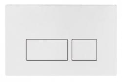 Кнопка смыва BelBagno, прямоугольная, цвет: белый глянцевый. пластик, клавиша управления для сливного бачка, инсталляции унитаза, двойная, механическая, панель, универсальная, размер 26,3х16,6х1,5 см