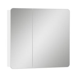 Зеркальный шкаф Volna "Volna 80", 78,1х14,6х70 см, подвесной, цвет белый, зеркало, 2 распашные дверцы, прямоугольный, левый/правый, левосторонний/правосторонний