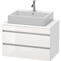 Тумба под раковину для консоли/столешницы Duravit DuraStyle 80х47,8х51,2 см, подвесная, ДСП, цвет: белый глянец/белый матовый, 2 выдвижных ящика, прямоугольная
