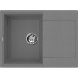 Мойка кухонная Omoikiri Sakaime 68-PL, 50х68 см, врезная, из искусственного гранита (Tetogranit), прямоугольная, цвет платина, без отверстия под смеситель, с крылом, оборачиваемая, слив-перелив, врезная в столещницу, для кухни