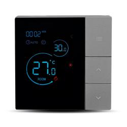 Терморегулятор теплого пола STOUT STE-3003, 16А, ON/OFF цвет серый, комнатный, управление электронное с кнопками STE-3003-211732