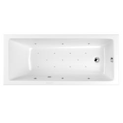 Ванна Whitecross Wave Relax, 160х70 см, акриловая, цвет- белый/хром, гидромассажная/аэромассажная, каркас, слив-перелив, прямоугольная, левосторонняя/правосторонняя, левая/правая, встраиваемая/приставная