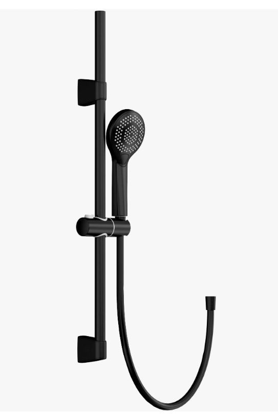 Душевой гарнитур Cersanit NENO, высота 818 см, цвет черный, комплект: лейка/шланг/штанга, без смесителя