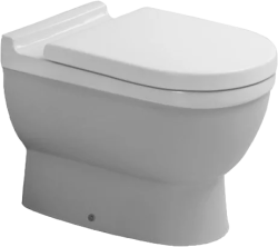 Чаша для унитаза-компакт Duravit Starck 3 HygieneGlaze 43х36х65,5 см, напольный, цвет белый, керамика, овальный, горизонтальный (в стену) выпуск, под компакт бачок, ободковый, антибактериальное покрытие, без сиденья, для туалета/ванной комнаты