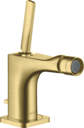 Смеситель для биде Axor Citterio E однорычажный, керамический, фиксированный излив, длина 11,4 см, латунь, цвет шлифованная медь, без шланга/лейки, с донным клапаном