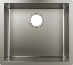 Мойка кухонная Hansgrohe 500, S71, S719-U500, 55х45х19 см, встраиваемая снизу/под столешницу, нержавеющая сталь, прямоугольная, цвет нержавеющая сталь, без отверстия под смеситель