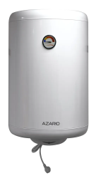 Водонагреватель электрический Azario, 100 л, настенный, вертикальный, накопительный тип, 2 кВт, 45х88х45 см, 220в, (цвет белый, округлый) с нижним подключением