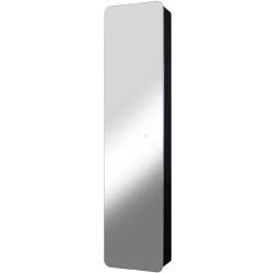 Зеркальный шкаф Континент "Eltoro black LED", 36х156 см, подвесной, с LED/ЛЕД-подсветкой, выключатель: сенсорный, цвет черный, зеркало, 1 распашная дверца, прямоугольный