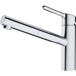 Смеситель для кухни/мойки Franke Orbit Pull-Out, однорычажный, поворотный, керамический картридж, выдвижной шланг, длина излива 209 мм, латунь, цвет хром