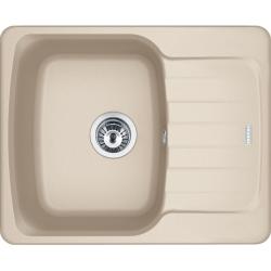 Мойка кухонная Franke ANTEA AZG 611-62, 62х50 см, врезная, искусственный гранит (Fragranite+), прямоугольная, цвет бежевый, без отверстия под смеситель, с крылом, оборачиваемая