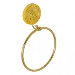 Кольцо для полотенец Migliore Montecarlo, одинарное, настенный, металлический, форма округлая, для полотенец, в ванную/туалет/душевую кабину, цвет золото