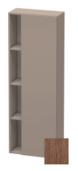 Пенал Duravit DuraStyle, 50x24x140 см, подвесной, (правый), с дверцей, с закрытыми/открытыми полками, цвет: орех темный/базальт, в ванную комнату