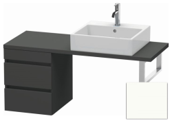 Тумба/шкафчик для консоли/столешницы Duravit DuraStyle под раковину 40х47,8х51,2 см, подвесная, ДСП, цвет: графит/белый матовый, 2 выдвижных ящика, прямоугольная