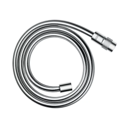 Шланг для душа Axor 125 см, 1/2” и 1/2”  для душа/лейки/ванны, с металлическим эффектом, без лейки, внутренняя резьба, пластиковый, цвет шлифованный никель, душевой, для душа/ванной