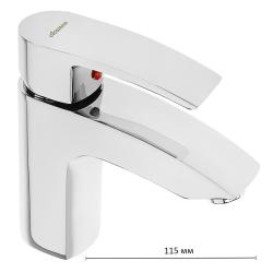 Смеситель для раковины/умывальника Accoona, однорычажный, неповоротный, керамический, длина излива 117 мм, цинк, цвет хром