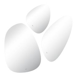 Зеркало Abber Teil 109,8х110,5 см с LED/ЛЕД-подсветкой, нестандартное, бесконтактный выключатель, диммер, для ванны, навесное/подвесное/настенное