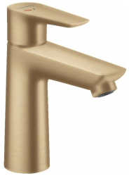 Смеситель для раковины Hansgrohe Talis E 110 CoolStart однорычажный, фиксированный, излив короткий, длина 11,2 см, керамический, латунь, цвет шлифованная бронза, без донного клапана