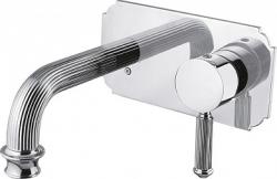 Смеситель для раковины Cezares Olimp, встраиваемый, однорычажный, длина излива 206 мм, неповоротный, керамический, латунь, цвет хром, без донного клапана, внутренний/скрытый монтаж