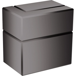 Вентиль Axor Edge запорный, скрытого монтажа, настенный, квадратный, латунь, цвет: полированный черный хром, встраеваемый/встроенный, для ванны/душа