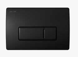 Кнопка смыва Am.Pm Pro M черный матовый, клавиша управления для сливного бачка, инсталляции унитаза, двойная, пневматическая, панель, универсальная, размер 212х142х16 мм, слива, смыва (АМ ПМ)