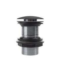 Донный клапан IDDIS Slide 1 1/4" цвет матовый графит, 68х68х87 мм латунь, без перелива SLIGM10i88