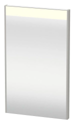 Зеркало Duravit Brioso, 42х70х3,5 см с LED/ЛЕД-подсветкой, прямоугольное, подвесное/настенное, цвет рамы: серо-коричневый, настенный выключатель, для ванной