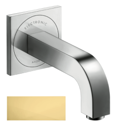 Смеситель для раковины AXOR Citterio, электронный, сенсорный, инфракрасный, настенный/скрытый монтаж, фиксированный излив, длина 16,1 см, латунь, цвет полированное золото, питание от сети 230V