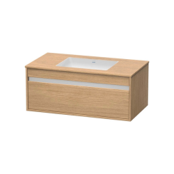 Тумба под раковину для консоли/столешницы Duravit Ketho 80х55х42,6 см, подвесная, ДСП, цвет: дуб европейский, 1 выдвижной ящик, для встраиваемой сверху раковины, прямоугольная
