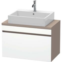 Тумба под раковину для консоли/столешницы Duravit DuraStyle 80х54,8х51,2 см, подвесная, ДСП, цвет: белый матовый/базальт, 1 выдвижной ящик, прямоугольная