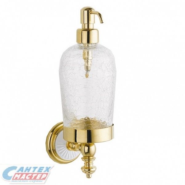 Дозатор для жидкого мыла Boheme Palazzo Bianco настенный золото 10117