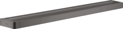 Полотенцедержатель Axor Universal, одинарный, настенный, неповоротный, 89,4 см, металлический, форма прямоугольная, для полотенец, в ванную/туалет/душевую кабину, цвет шлифованный черный хром, рейлинг/поручень, к стене