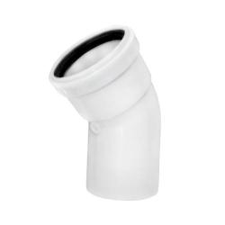 Отвод дымохода конденсационный Gekon D80 мм, 45° моно (Одноконтурный), раструбный, для дымоходов, полипропилен, цвет белый