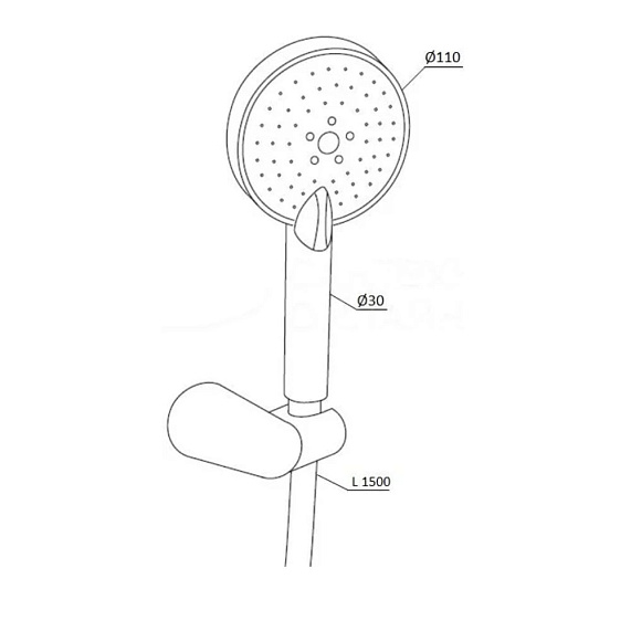 Душевой гарнитур Damixa Origin One 2.0 3-х режимная лейка 120 мм хром 918110000