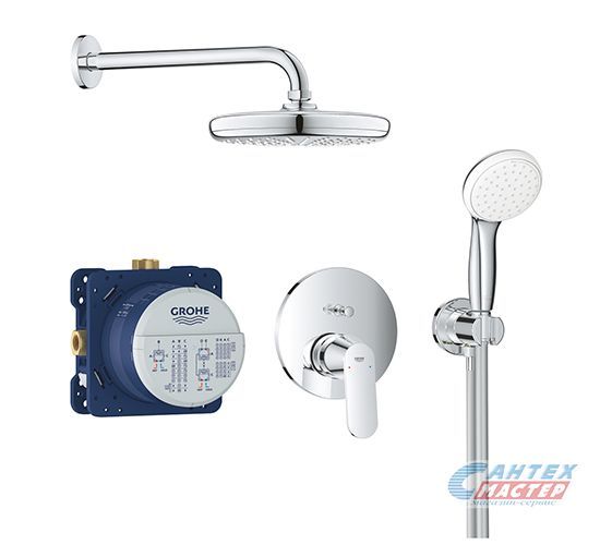 Душевая система Grohe Eurosmart Cosmopolitan 210 скрытого монтажа  со смесителем без излива хром 25219001