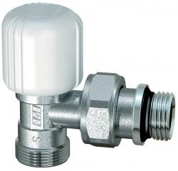 Клапан регулирующий Far угловой 1/2"нр.х М24х19 хромированный, ручной регулировки, с уплотнением EPDM, радиаторный FV 1055 C12