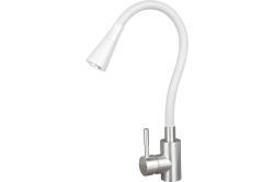 Смеситель для кухни/мойки Osgard GRON HORN 84393 , цвет белый, однозахватный, поворотный излив