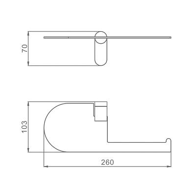 Держатель для туалетной бумаги Raglo R300.03 без крышки, с полочкой для телефона, цвет хром, настенный, нержавеющая сталь, форма овальная, для туалета/ванной