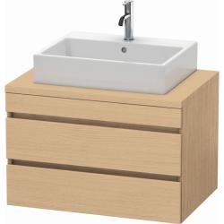 Тумба под раковину для консоли/столешницы Duravit DuraStyle 80х54,8х51,2 см, подвесная, ДСП, цвет: натуральный дуб, 2 выдвижных ящика, прямоугольная