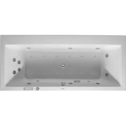 Ванна Duravit Starck 170х75 см гидромассажная, встраиваемая/пристенная, акриловая, цвет: белый, с рамой/сливом-переливом, без фронтальной панели, прямоугольная, с системой гидромассажа Combi-System E, с одним наклоном для спины