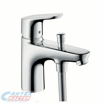 Смеситель для ванны/душа Hansgrohe Focus E2 однорычажный, керамический, настенный, излив, латунь, цвет хром, длинный, универсальный, горизонтальный, рычажный, кран, комплект, сантехника, размер, характеристики, высота, расстояние (Хансгрое) 