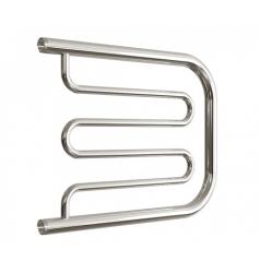 Полотенцесушитель Двин D 50/60, водяной (1"-1/2" К0  Полированный), боковое подключение, нержавеющая сталь, настенный, форма Е-образная, цвет хром