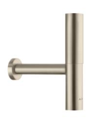 Сифон Axor Flowstar дизайнерский, для раковины, бутылочный, G 1 ¼, гидрозатвор/мокрый затвор, горизонтальный/боковой выпуск (в стену), латунь, цвет шлифованный никель, для раковины/умывальника