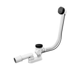 Слив-перелив Ravak для ванны, 570 мм, готовый набор, с сифоном, латунь/пластик, цвет розовое золото, полуавтоматический с тросиком